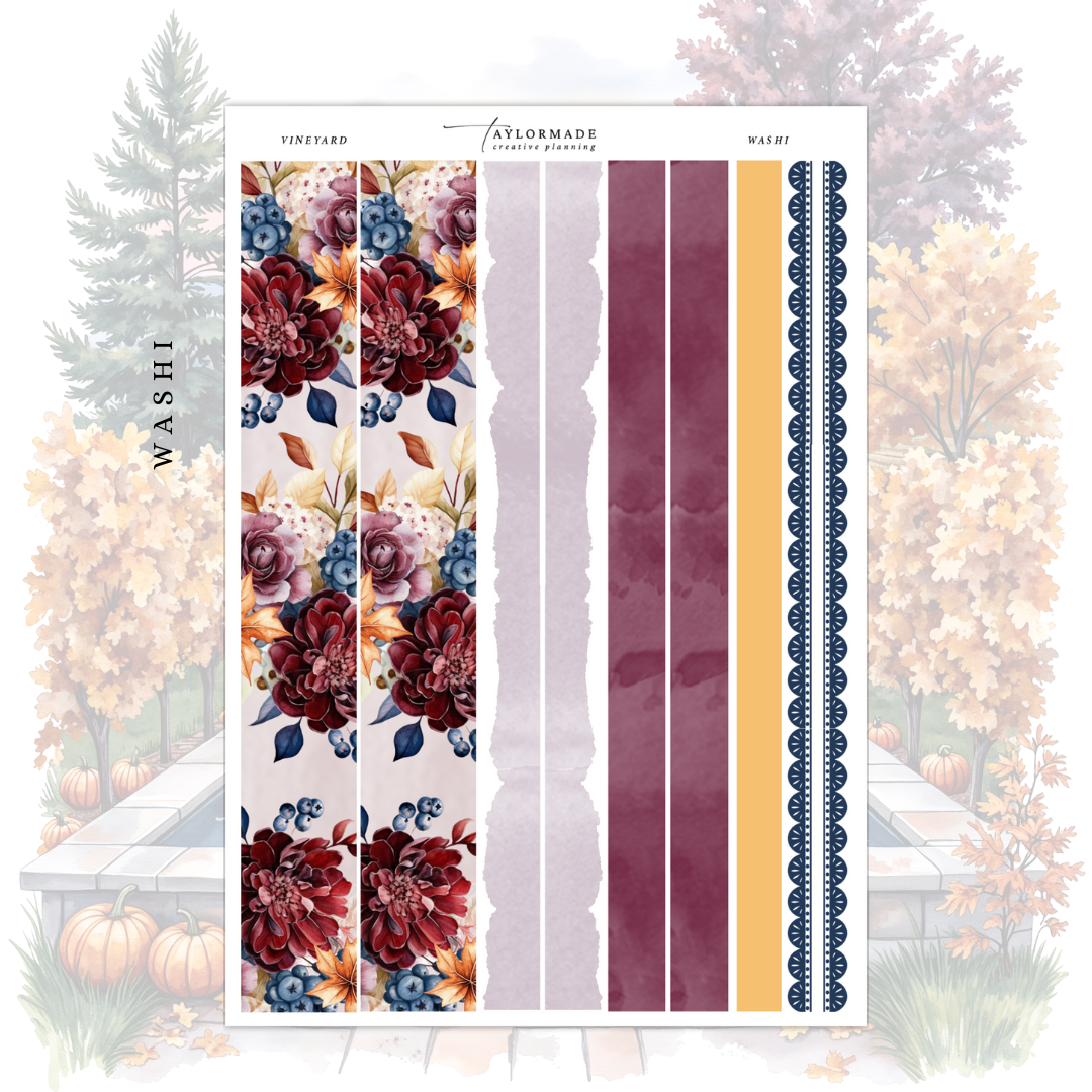 Vineyard - Washi Strips