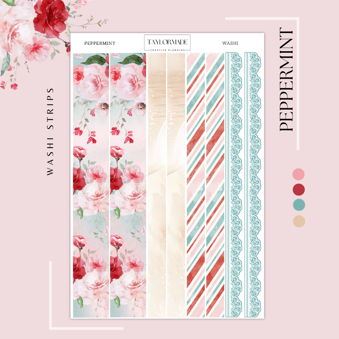 Peppermint - Washi Strips