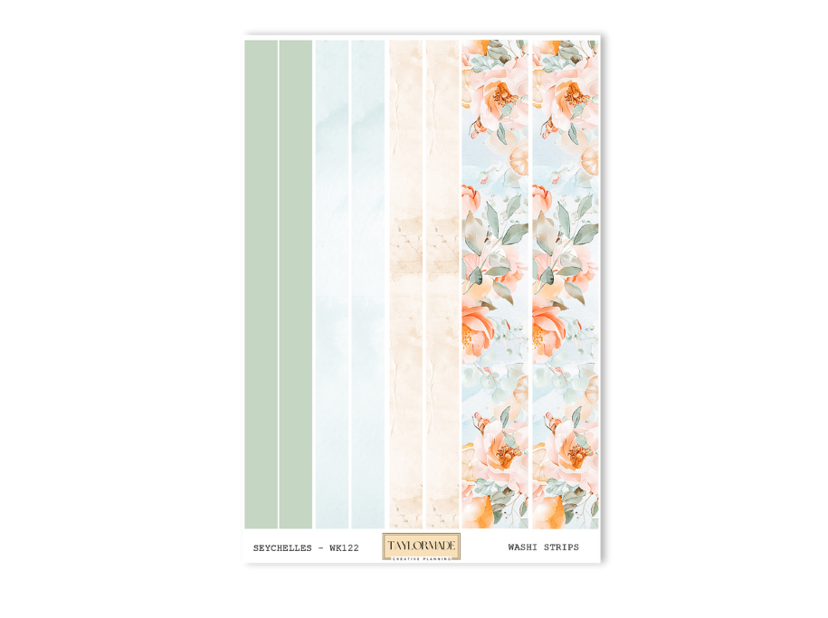 WK122 - Washi Strips - Seychelles Add-On Sheet