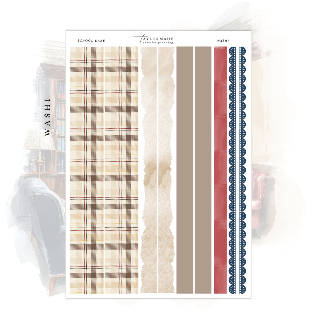 School Daze - Washi Strips