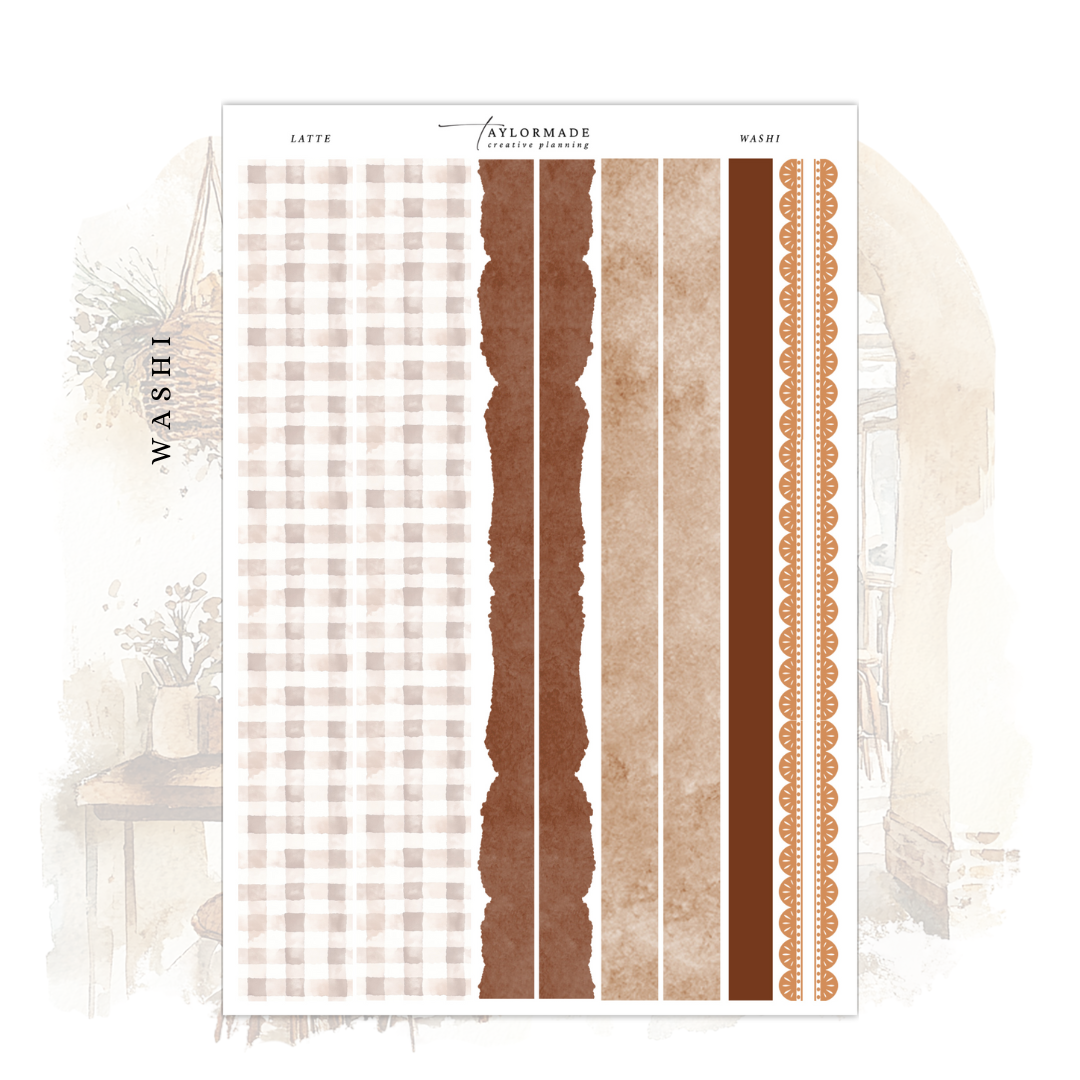 Latte - Washi Strips