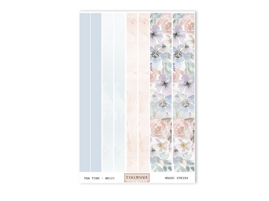 WK121 - Washi Strips - Tea TIme Add-On Sheet