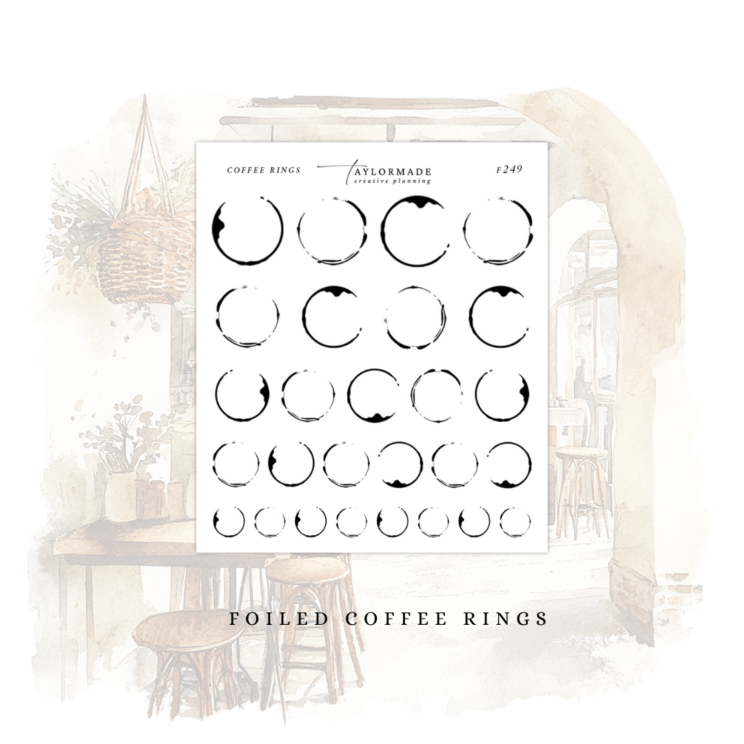 F249 - Foiled Coffee Rings