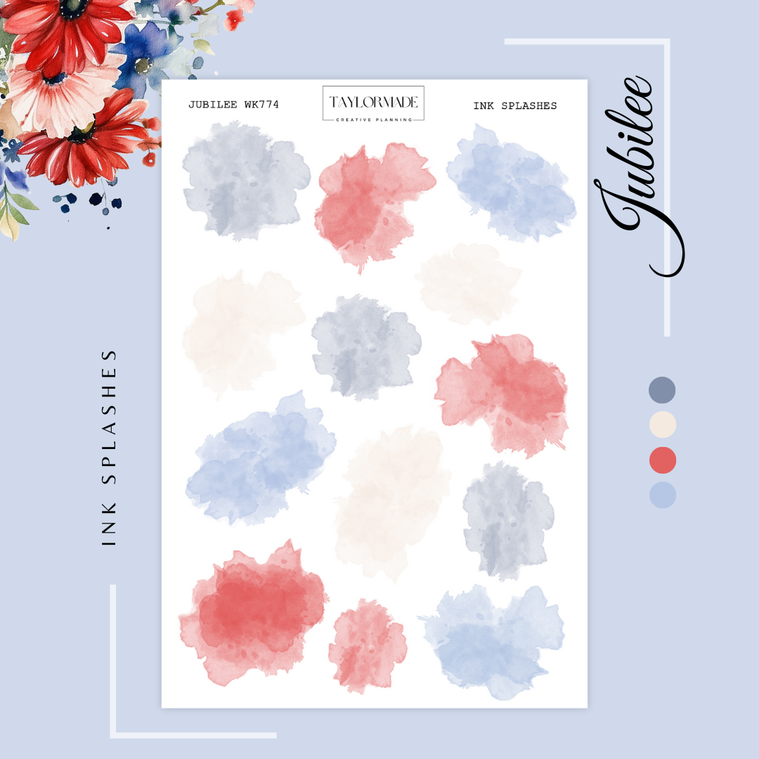 WK117 - Ink Splashes - Jubilee Add-On Sheet